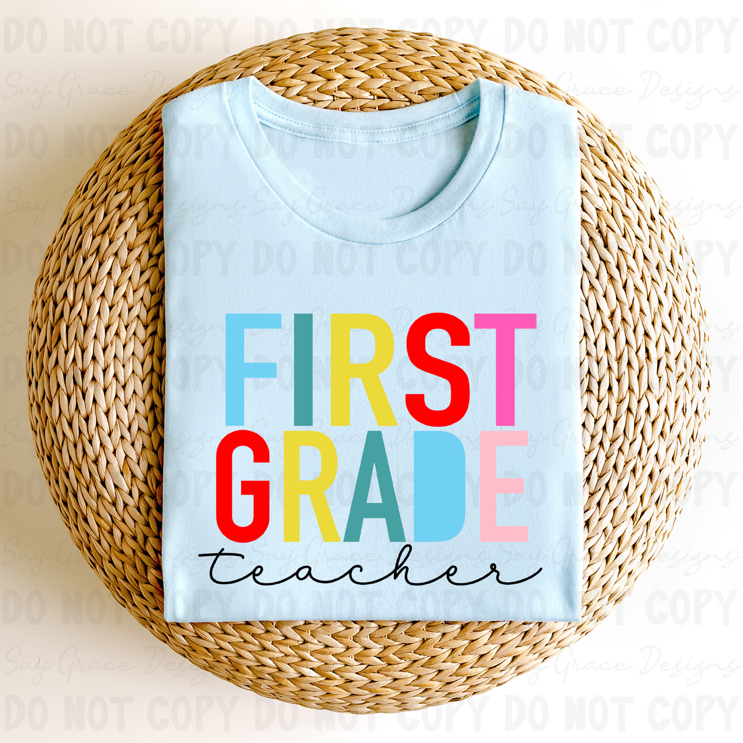 Colorful Block Letters Grades/Specials