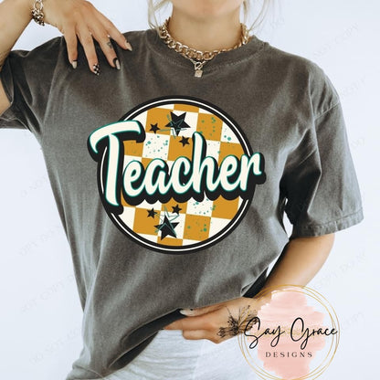 Checkered Grade/Position Teacher Design