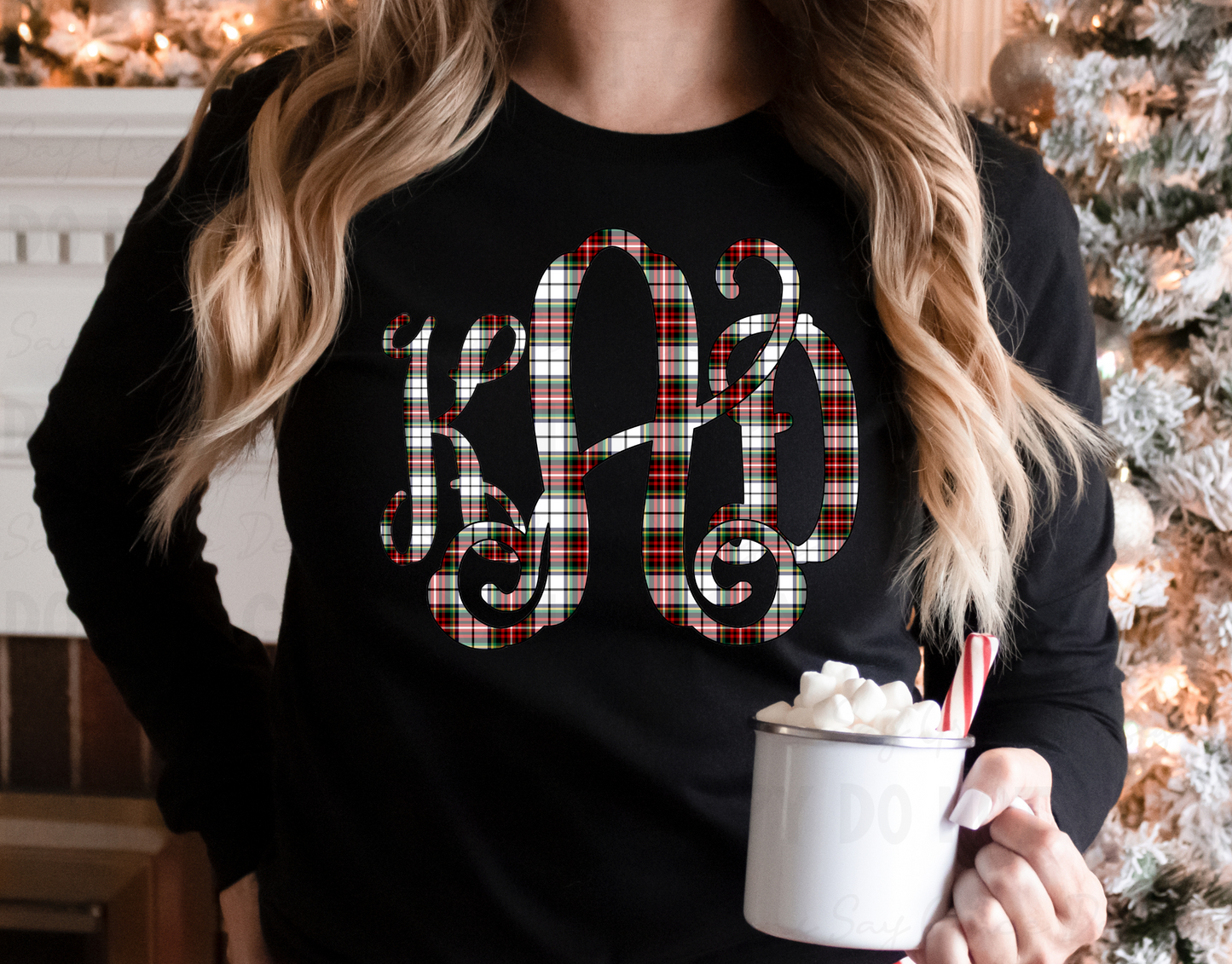 Christmas Plaid Monogram