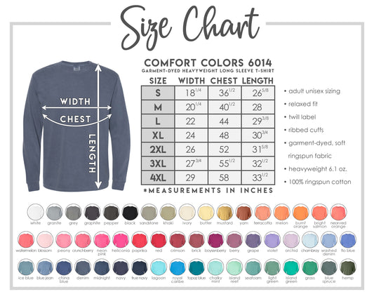 Comfort Colors Long Sleeve Adult
