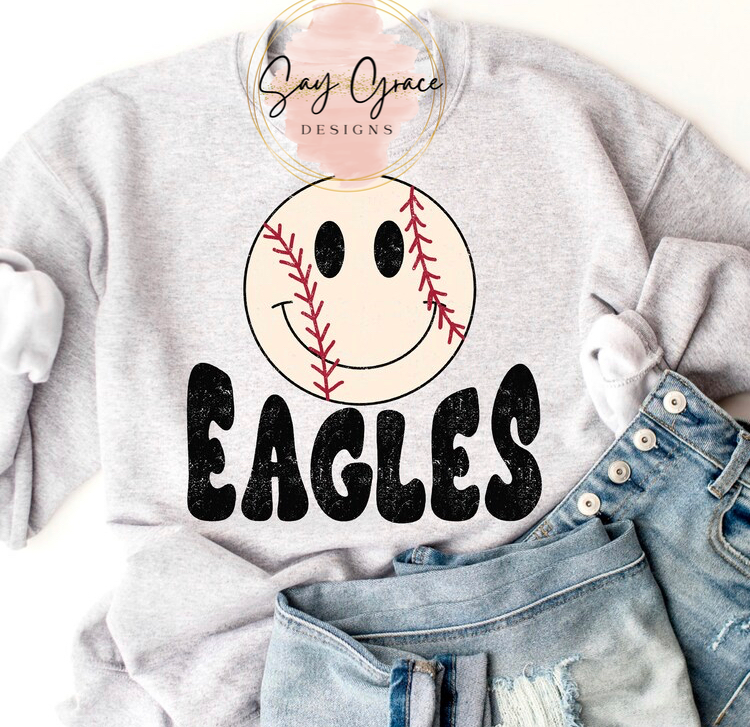 Eagles Baseball - Smiley Face