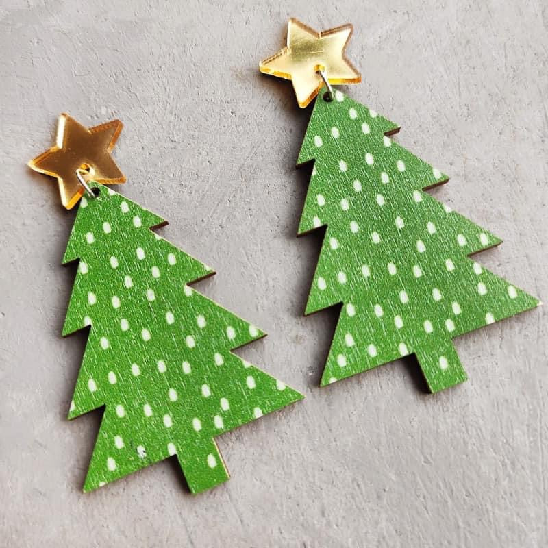 Holiday Wood Earrings