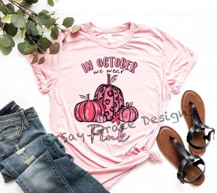 In October We Wear Pink Pumpkins