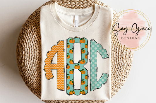 Fall Pumpkin Monogram