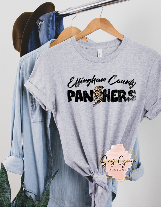 Effingham Panthers Lightning Bolt