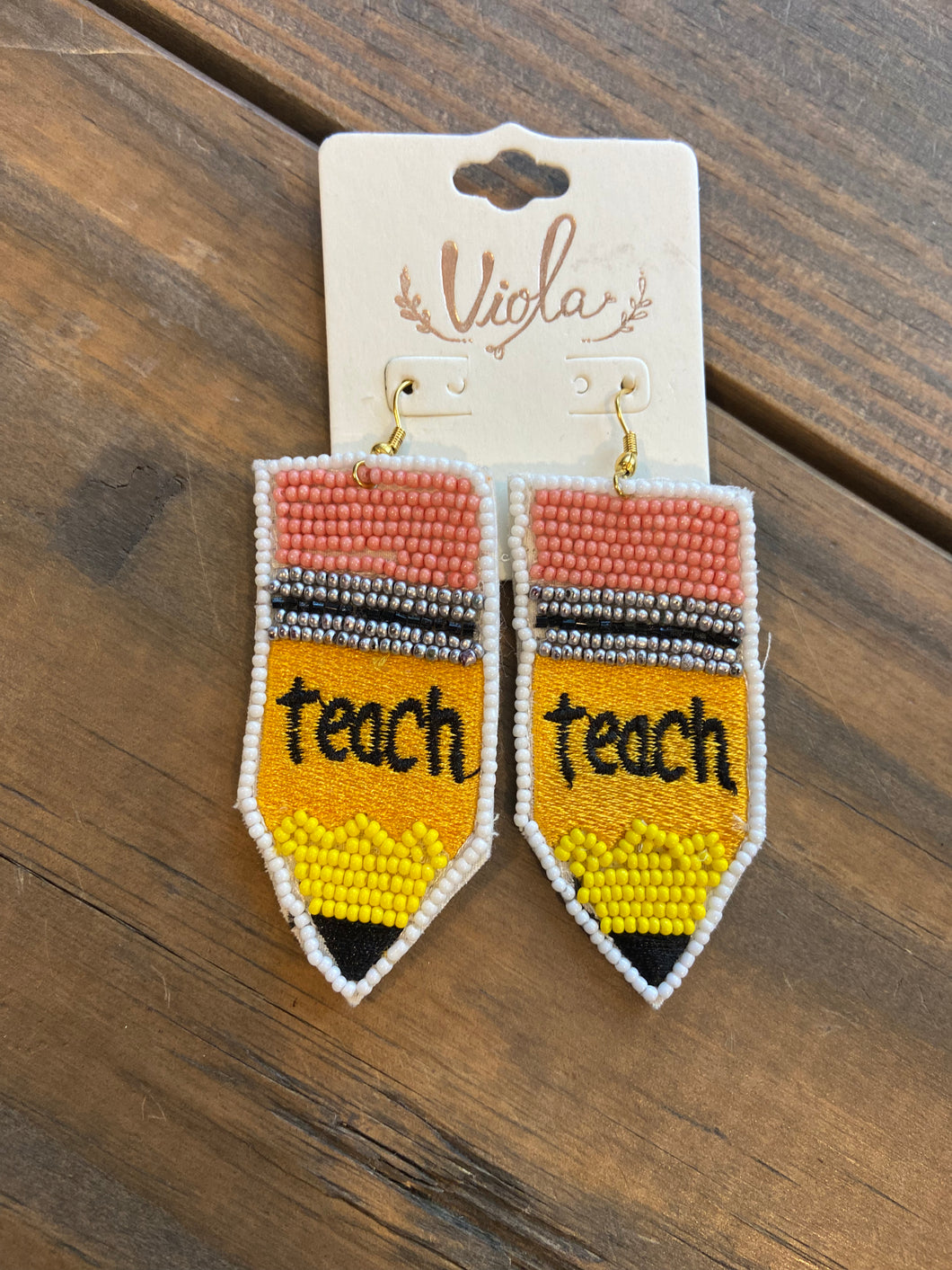 Teach Pencil Earrings