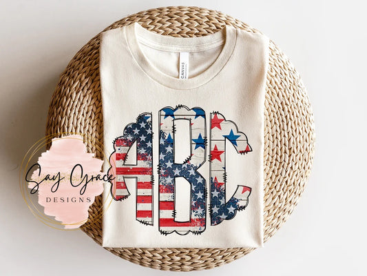 American Flag Monogram