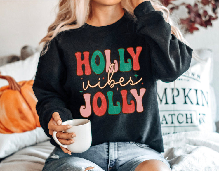 Holly Jolly Vibes Distressed (Adult)