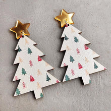 Load image into Gallery viewer, Holiday Wood Earrings

