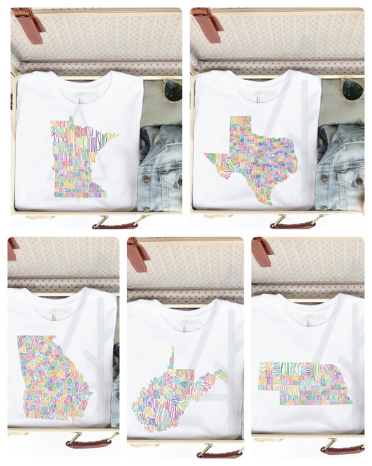 County State Design (ALL 50 States are Available)