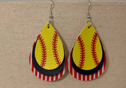 Softball Earrings