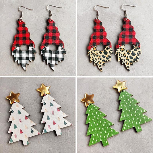 Holiday Wood Earrings